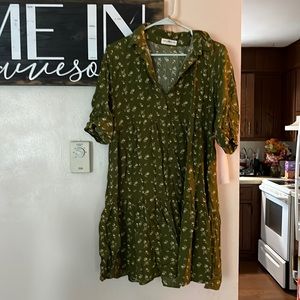 Natural Life Olive and floral dress